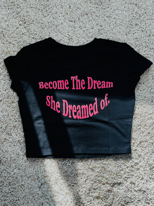 BECOME HER BLACK CROPPED TEE