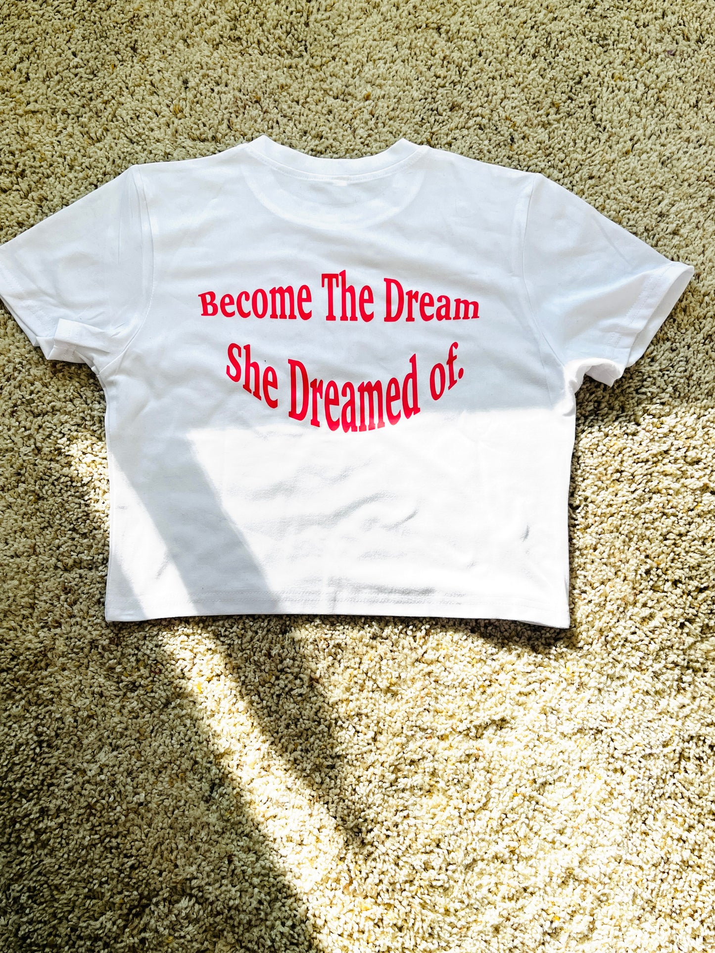 BECOME HER CROPPED WHITE TEE